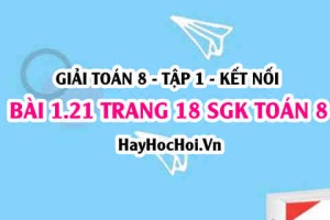 Giải bài 1.21 trang 18 Toán 8 Tập 1 SGK Kết nối tri thức